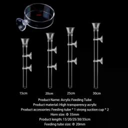 Acrylic Aquarium Feeder Tube Dish Transparent Fish Tank Shrimp Snail Shrimp Food Feeder Bowl Feeding Accessories