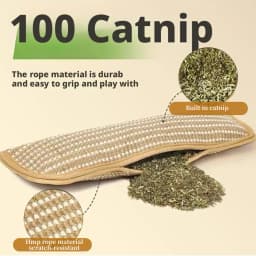 Catnip Toys for Indoor Cats Cat Toys Sisal Scratching Pad Bite Resistant Kitten Teething Toys Interactive Cat Nip Kicker Toys