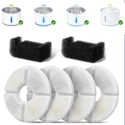 Cat Water Fountain Filter Replacement,4/8/12pcs Round Carbon Filters Set for Automatic Pet Fountain Multiple Filtration System