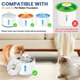 Cat Water Fountain Filter Replacement,4/8/12pcs Round Carbon Filters Set for Automatic Pet Fountain Multiple Filtration System