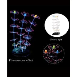 Aquarium Fish Tank Decorations with Fluorescence Effect Silicone Glow Artificial Ornament Coral Reef Plants for Aquarium Fish