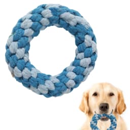 Dog Cotton Rope Toy Chew Teeth Cleaning Interactive Knot Ball for Small Medium Puppy Golden Retriever Border Collie