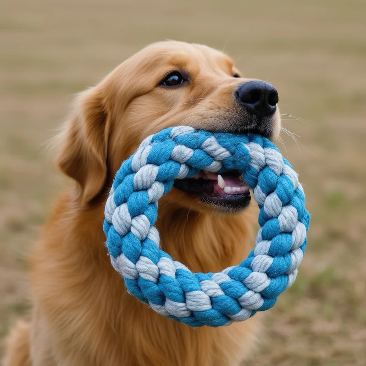 Dog Cotton Rope Toy Chew Teeth Cleaning Interactive Knot Ball for Small Medium Puppy Golden Retriever Border Collie