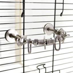 Stainless Steel Bird Perch Stand Chew Toy Bird Cage Display Bar For Small Medium Parrots With Biting Proof Design Interactive