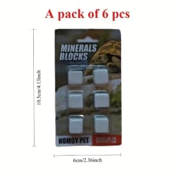 6 Pcs Fish Tank Calcium Block Minerals Aquarium Supply Crawl Cube for Reptile Grinding Tortoise Stones Tank Calcium for Snails