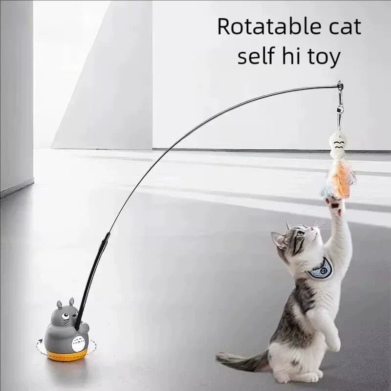 Cat Teaser Wand Steel Wire Dragon Cat Toy With Bell Fish Interactive Bite Resistant Durable Self Amusing Pet Toy For Cats