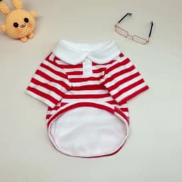 Summer Polo Shirt for Dogs Puppy Clothes Bichon Frise Chihuahua Stripe Dog Sweatshirt Dog Cooling Vest for Small and Medium Dogs