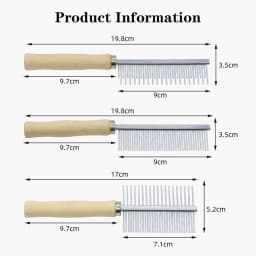 1Pcs Pet Wooden Handle Comb Cats/Dogs Stainless Steel Beauty Comb Pet Hair Removal Cleaning Tool Portable Dog Massage Accessory