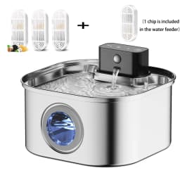 Stainless Steel Wireless Recharging Sensor Cat Water Fountain Auto Drinking Fountain For Cats Dog Drinker Pet Dispenser Bowl