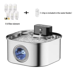Stainless Steel Wireless Recharging Sensor Cat Water Fountain Auto Drinking Fountain For Cats Dog Drinker Pet Dispenser Bowl