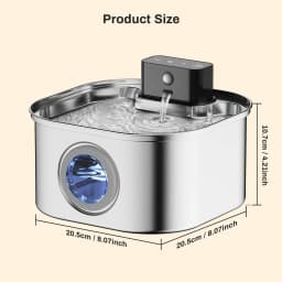 Stainless Steel Wireless Recharging Sensor Cat Water Fountain Auto Drinking Fountain For Cats Dog Drinker Pet Dispenser Bowl