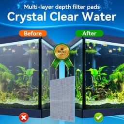 Aquarium 8D Filter Media Sponge Pad, Reusable Multi-Layer Foam Filter Floss for Pond Shrimp Fry Fish Tank Filters Accessories