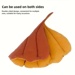 Stylish Leaf Pet Cushion Reversible Soft Washable Non Slip Bed Mat for Cats Dogs Indoor Travel Camping Comfort Travel Gear