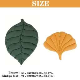 Stylish Leaf Pet Cushion Reversible Soft Washable Non Slip Bed Mat for Cats Dogs Indoor Travel Camping Comfort Travel Gear
