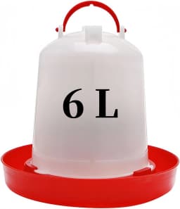 6L Automatic Chicken Coop Water Bucket Dispenser Poultry Water Dispenser Waterer Plastic Poultry Drinking Bucket Supply