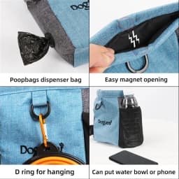 Dog Treat Bag Pet Snack Pouch with Waist Belt Training Walking Portable Outdoor Walking Dog Snack Bag Pet Storage Waist Pack