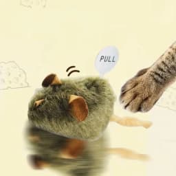 Interactive Squeaky Mouse Cats Toy Plush Realistic Funny Self Play Automatic Chirping Durable Bite Resistant Pet Cat Kitten Toys