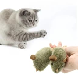 Interactive Squeaky Mouse Cats Toy Plush Realistic Funny Self Play Automatic Chirping Durable Bite Resistant Pet Cat Kitten Toys