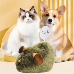 Interactive Squeaky Mouse Cats Toy Plush Realistic Funny Self Play Automatic Chirping Durable Bite Resistant Pet Cat Kitten Toys