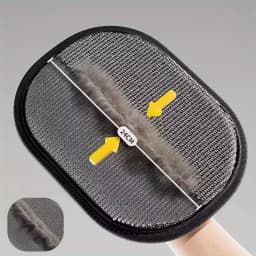 Double-Sided Pet Hair Removal Brush & Grooming Gloves - 2-in-1 Cat & Dog Deshedding Tool, Lint Remover for Home