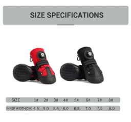 Heavy-Duty Dog Boots with Rotating Dial for Med Large Dogs Anti-Slip Waterproof Outdoor Dog Boots Paw Protector Hike Snow&Street