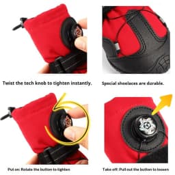 Heavy-Duty Dog Boots with Rotating Dial for Med Large Dogs Anti-Slip Waterproof Outdoor Dog Boots Paw Protector Hike Snow&Street