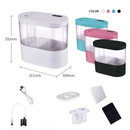 Mini Desktop Aquarium Fish Tank with Biochemical Filtration System and LED No-Change Water Integrated Ecological Water Cycle Hom