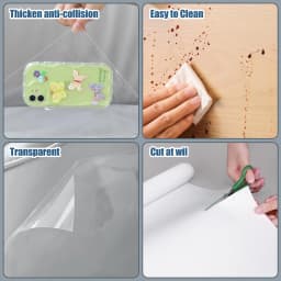 Generic Cat Scratch Furniture Protector Thick Vinyl Couch Protector Clear Self-Adhesive Cat Tape for Furniture Sofa Door Walls