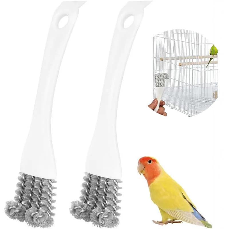 Bird Poop Remover Cleaning Brush Sanitary Cage Tool for Budgies Cockatiels Parrot Accessories NYPFJ01
