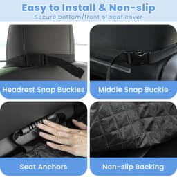 Dog Car Seat Covers Waterproof Front Seat Cover for Dogs Scratch-Proof Nonslip Pet Passenger Seat Cover Protector Fit for Cars
