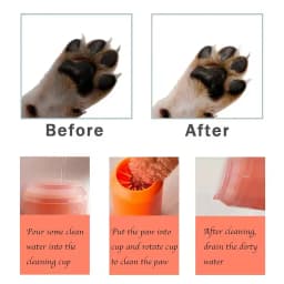Dog Paw Cleaner Cup Soft Silicone Combs Portable Outdoor Pet Foot Washer Paw Clean Brush Quickly Wash Foot Cleaning Bucket