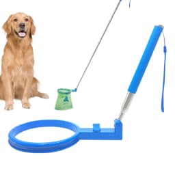Pooper Scooper Extendable Handle Bend-Free Pet Waste Collector Dog Poop Collector for Outdoor Walks Park Adventures Outings