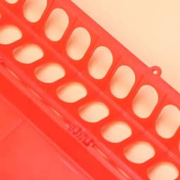 50cm Flip-Top Poultry Feeder Double Row 28 Holes Ground Feeder Plastic Clamshell Feeding Chicken Groove Farm Breeding Supplies