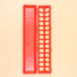 50cm Flip-Top Poultry Feeder Double Row 28 Holes Ground Feeder Plastic Clamshell Feeding Chicken Groove Farm Breeding Supplies