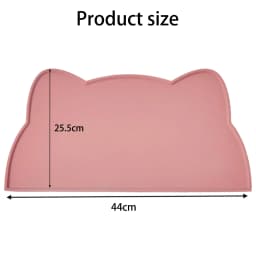 Pet Feeding Mat For Dogs & Cats, Thin Silicone Waterproof Cat Food Mat Cat Bowl Mat With Raised Edge, Cat Placemat