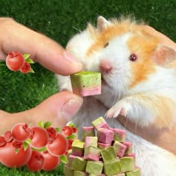 Hamster snacks, cranberry and beef liver slices, freeze-dried fruit and vegetable grains, nutritious for golden hamsters, dwarf