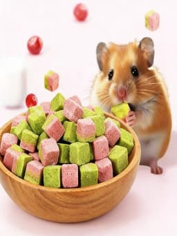 Hamster snacks, cranberry and beef liver slices, freeze-dried fruit and vegetable grains, nutritious for golden hamsters, dwarf
