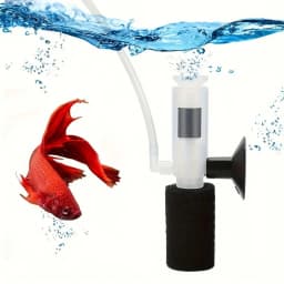 Mini Fish Tank Ecological Bottle Aquarium Filter Oxygen Pump, Built-In Silent Fish Waste Suction Device with High-Density Biochemical Sponge