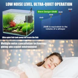 80GPH 300L/H Submersible Water Pump 5W Ultra Quiet Adjustable Flow IPX8 for Aquarium Fish Tank Pond