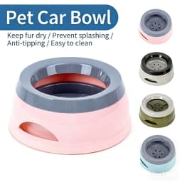 Anti Spill Pet Water Bowl Non Slip Splash Proof Dog Cat Drinking Bowl No Wet Mouth Portable Travel Car Bowl For Outdoor Travel