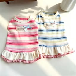 Thin Cooling Dog Dress Striped Dog Clothes Summer Puppy Skirts Girls Dog Costume Chihuahua Clothing Bichon Dog Supplies 2026 New