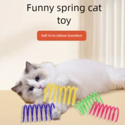 4/200Pcs Interactive Colorful Gauge Kitten Coil Spiral Springs Cat Toys for Kittens And Cats Pet Products