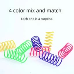 4/200Pcs Interactive Colorful Gauge Kitten Coil Spiral Springs Cat Toys for Kittens And Cats Pet Products