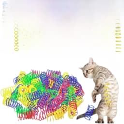 4/200Pcs Interactive Colorful Gauge Kitten Coil Spiral Springs Cat Toys for Kittens And Cats Pet Products