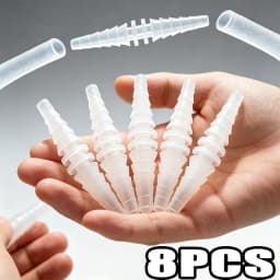 Pentagonal Hose Connector, Flexible Hose Fittings, Plastic Variable Diameter Straight-Through Water Pipe, Quick-Connect Nozzle, Flexible Joint, Quick-Connect Fittings for Fish Tanks, No Batteries Required, Suitable for Connecting Water Pumps, Water Tanks, and Water Cooling Pipes, Ink Supply/Feeding Pipeline Adapter for Inkjet Printers, 3D Printers