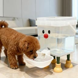 Automatic Smile Face Pet Water Dispenser,Cartoon Fountain Design,Multifunctional Bowl For Cat Dog Puppy Home Living Room Feeding