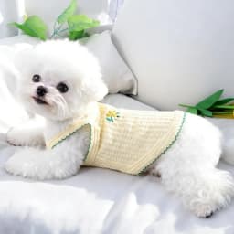 Summer Pet Suspender Vest Floral Embroidery Thin Shirt for Small Medium Dogs Chihuahua Puppy Cat Outfit Dog Clothes