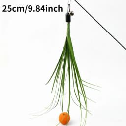 PVC Simulation Grass Replacement Head Funny Cat Stick Tassel Cat Toys Interactive