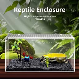 New Transparent Reptiles Terrarium Ventilated Acrylic Reptile Kennel Easy to Install Anti-escape Lizard Breeding Box for Snake