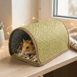 Scratch Resistant Hamster Cool Nest Breathable Weave Cooling Mat Guinea Pig Tunnel Wear Resistant Hiding House Summer Cooling